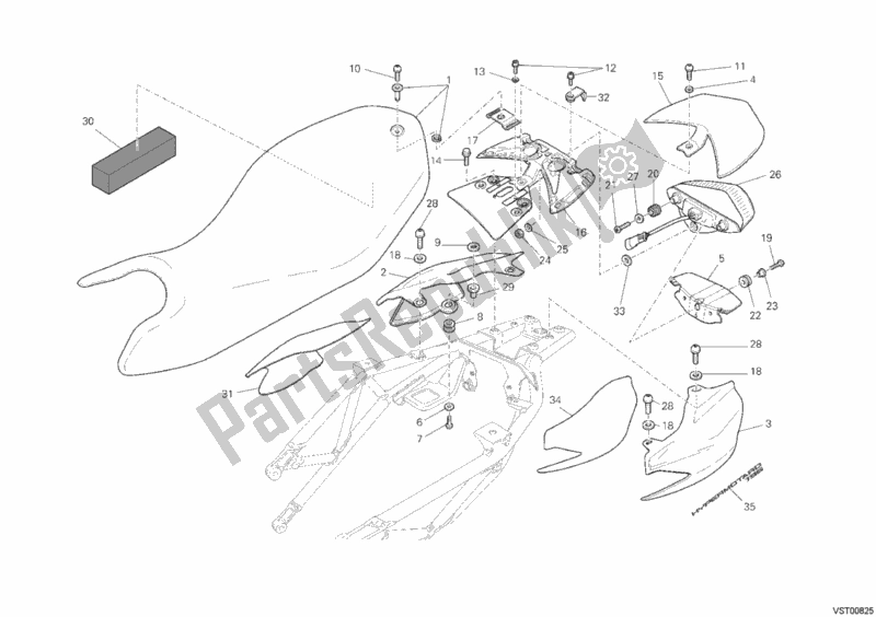 Toutes les pièces pour le Siège du Ducati Hypermotard 796 USA 2010